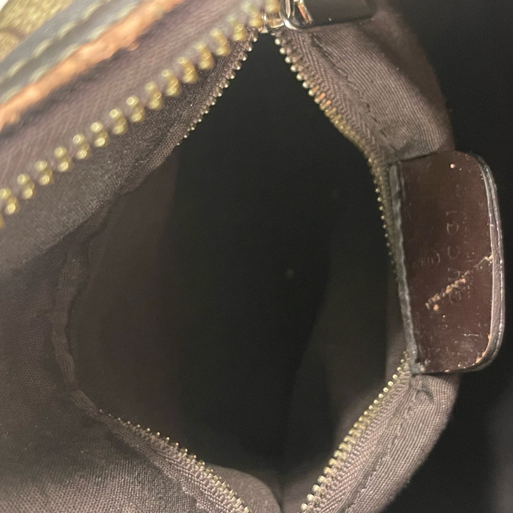 Gucci Vintage GG Speedy Monogram Handbag Brown Leather SOLD - Picture 6 of 16